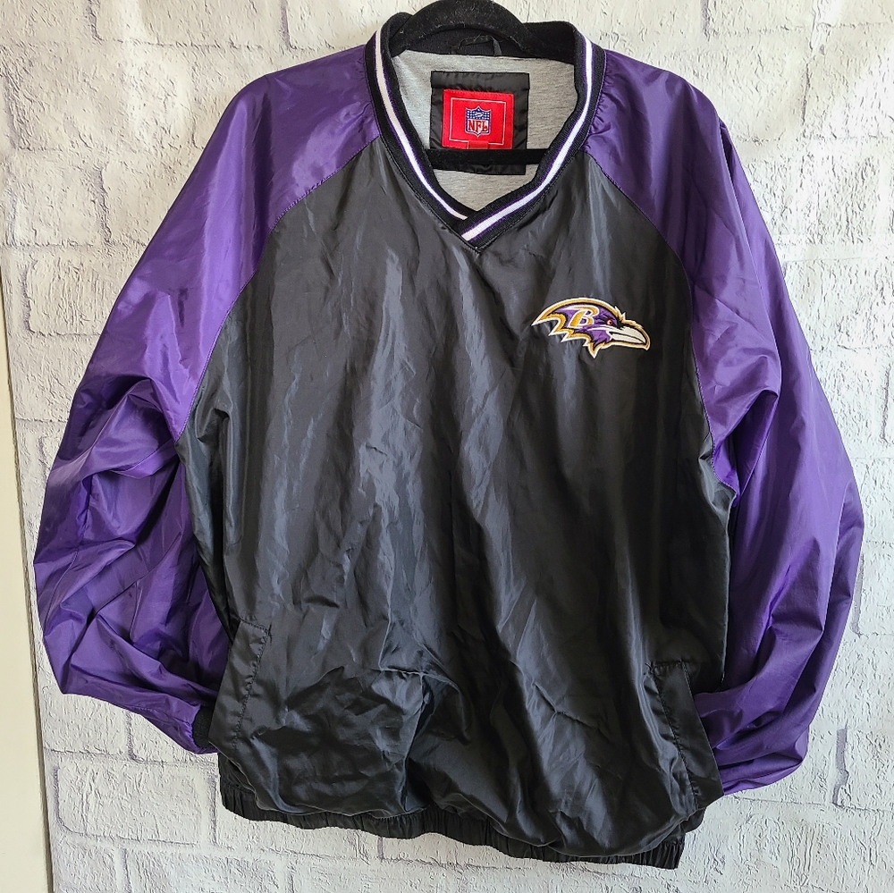 NFL Baltimore Ravens Men's V Neck Pullover Sweatshirt SZ XL